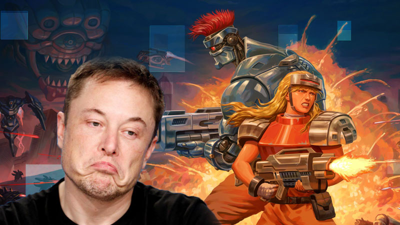 Elon Musk quer adicionar o jogo brasileiro Blazing Chrome nos carros da Tesla