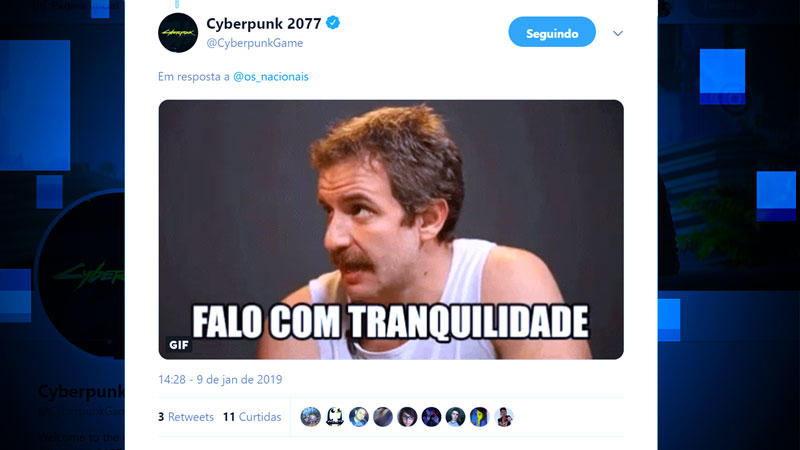 O Twitter de Cyberpunk 2077 está batendo um papo com os fãs de um jeito bem brasileiro