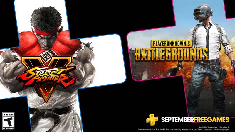 Street Fighter V e PUBG são os jogos da PS Plus de setembro