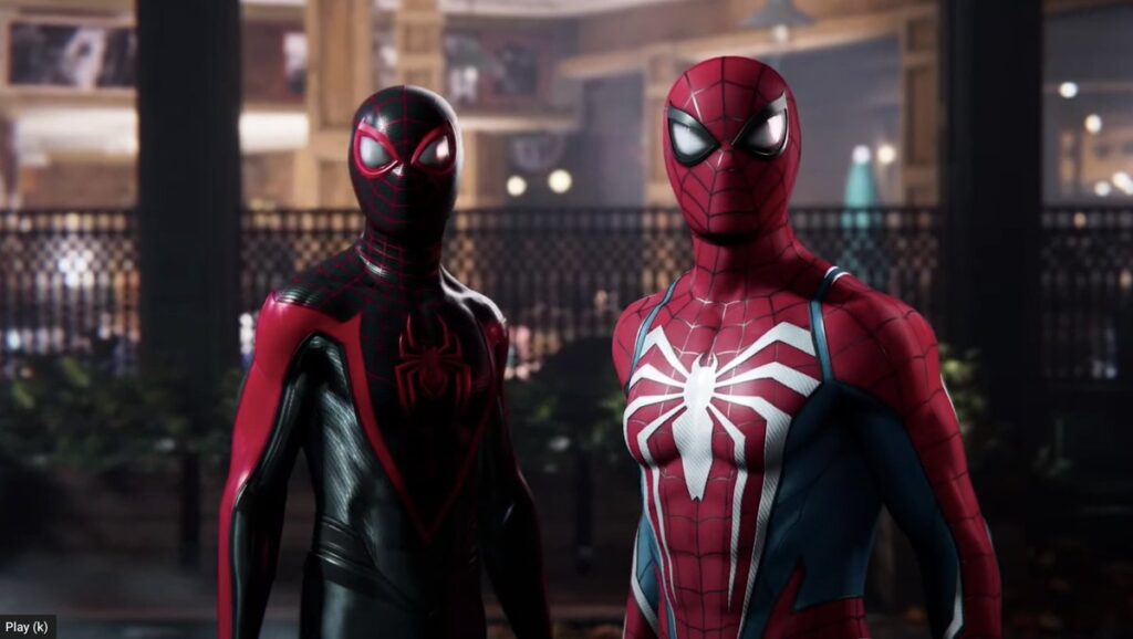 Miles Morales e Peter Parker em trailer de Marvel's Spider-Man 2