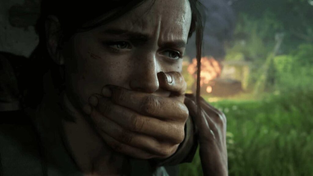 Ellie sendo abordada em The Last of Us Parte 2 | Divulgação/Naughty Dog