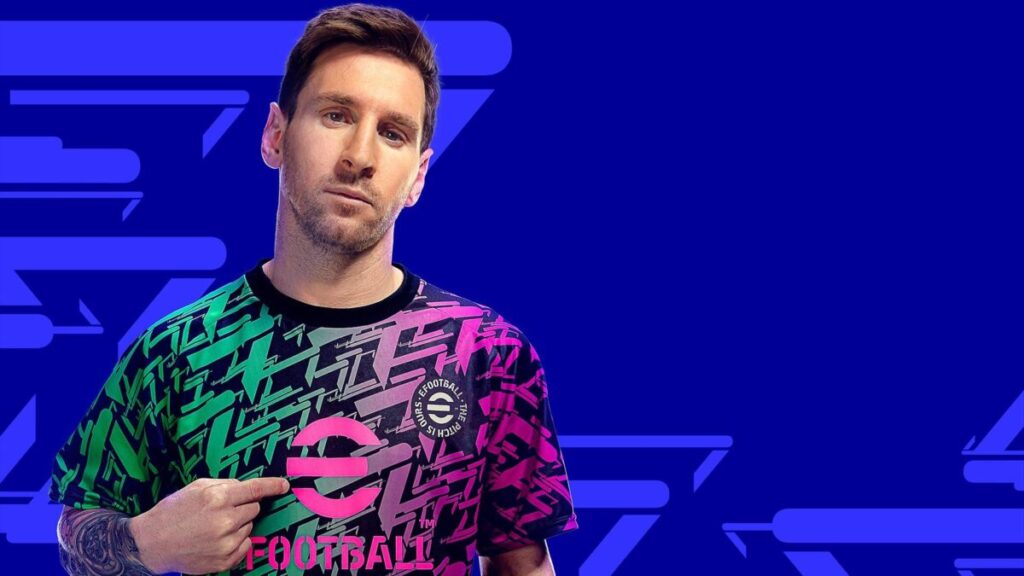 Propaganda de eFootball com Messi | Divulgação/Konami