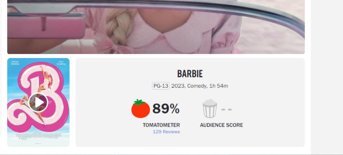 Barbie abre com 90% de aprovação no Rotten Tomatoes - NerdBunker