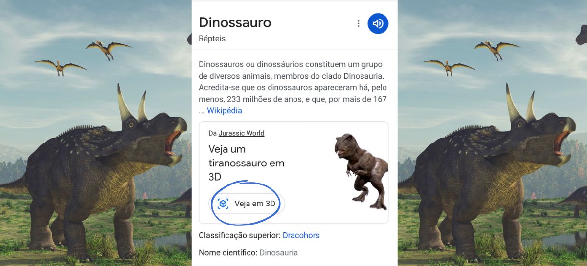 Como colocar dinossauros em 3D na sua casa com a realidade aumentada do  Google - Canaltech