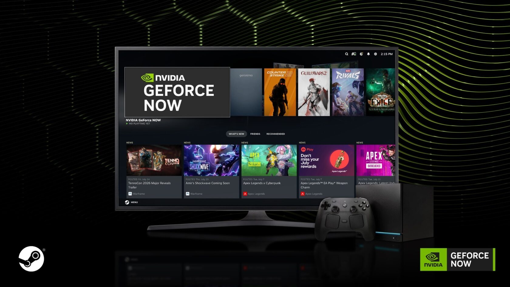 GeForce NOW and Steam hardware