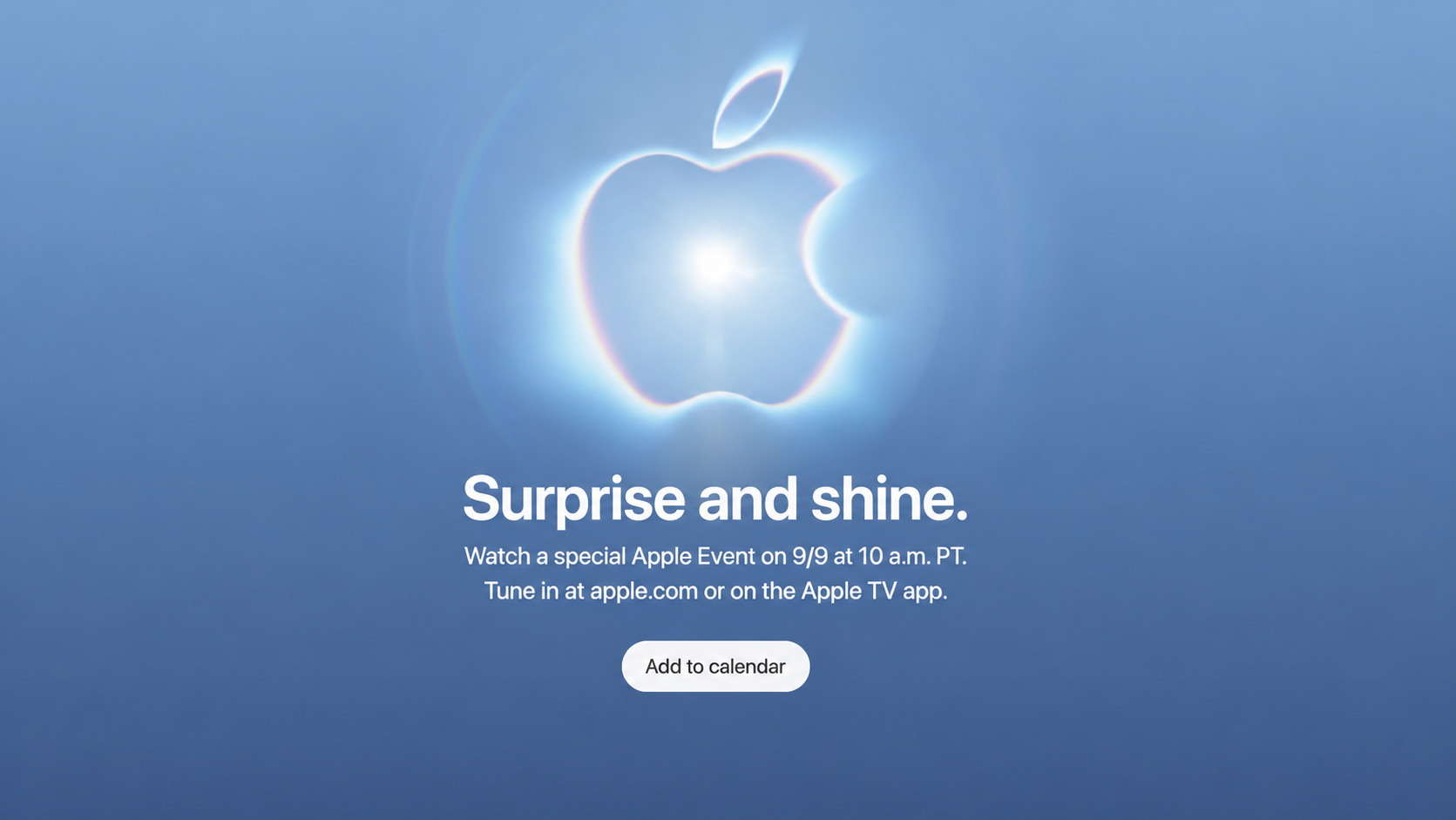 Banner do convite oficial do evento da Apple de setembro de 2026