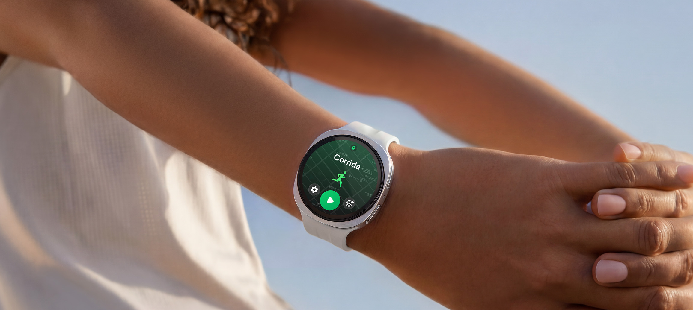 Uso do Galaxy Watch9 em exercício ao ar livre