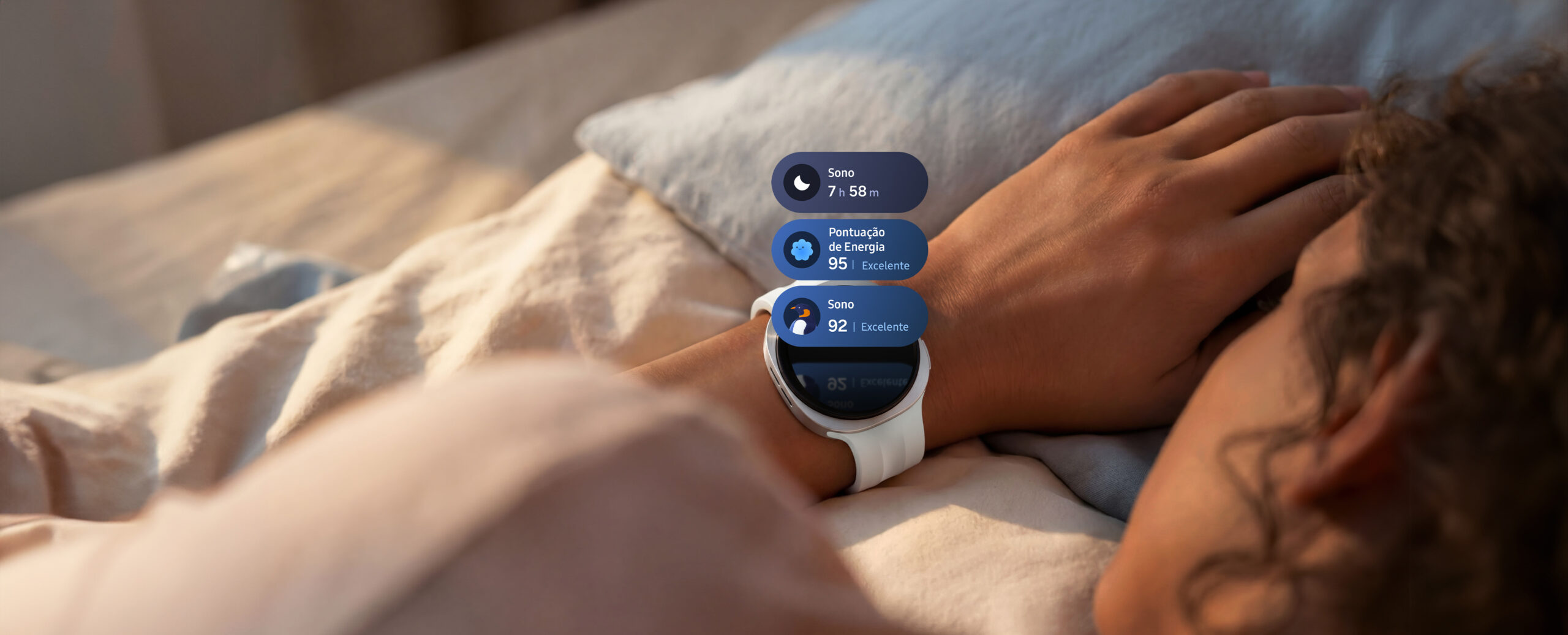 Galaxy Watch9 exibindo pontuação de sono