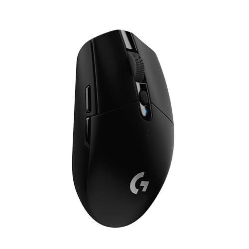 Logitech G305 preto com receptor USB em ângulo alternativo