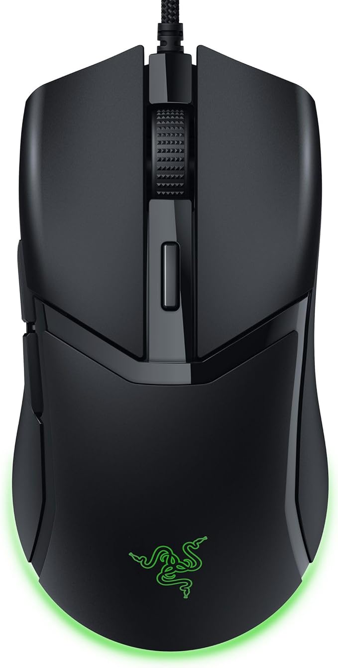 Razer Cobra preto visto de cima