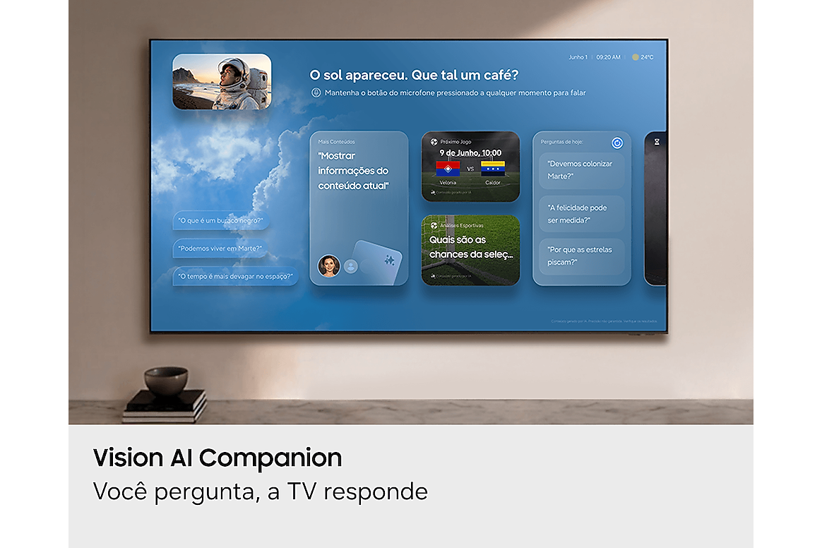 Samsung M75H de 55 polegadas em imagem oficial