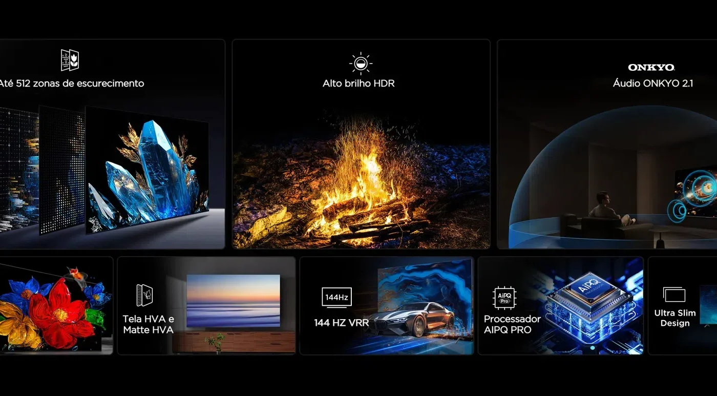 Melhores TVs Mini LED de 55 e 65 polegadas para comprar em 2026