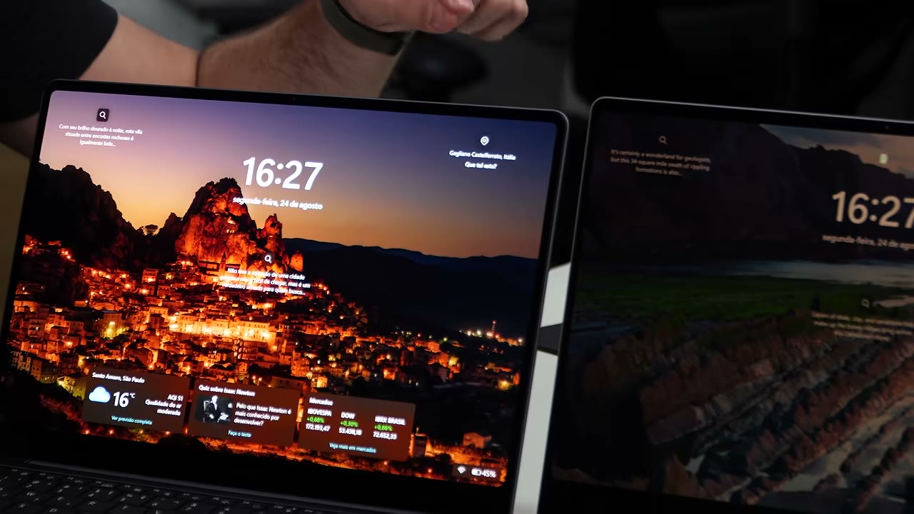 Tela do Galaxy Book6 Pro exibindo conteúdo HDR