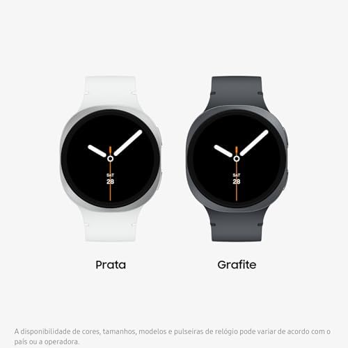 Galaxy Watch8 de 44 mm prata visto de outro ângulo