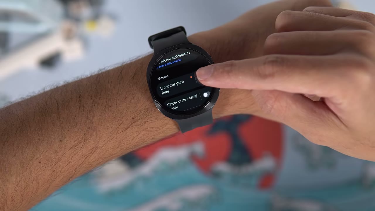 Galaxy Watch9 registrando atividade física