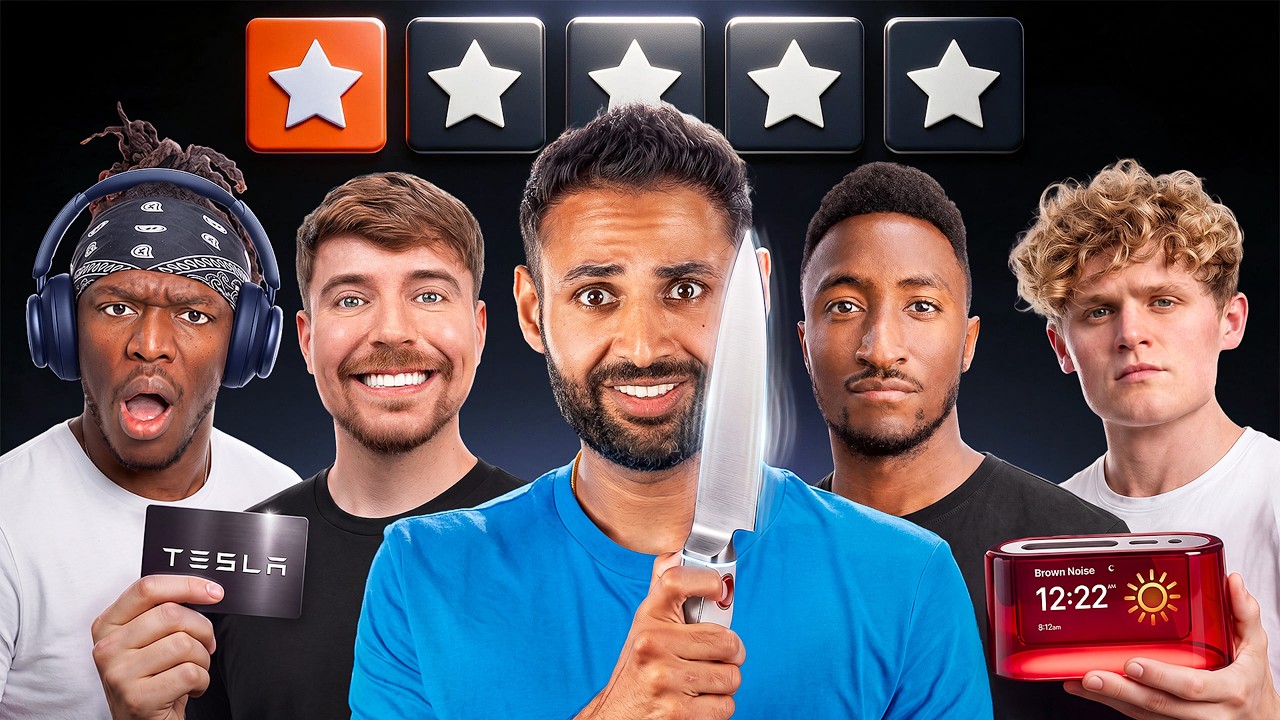 Capa do vídeo I Tested YouTubers' Favourite Products