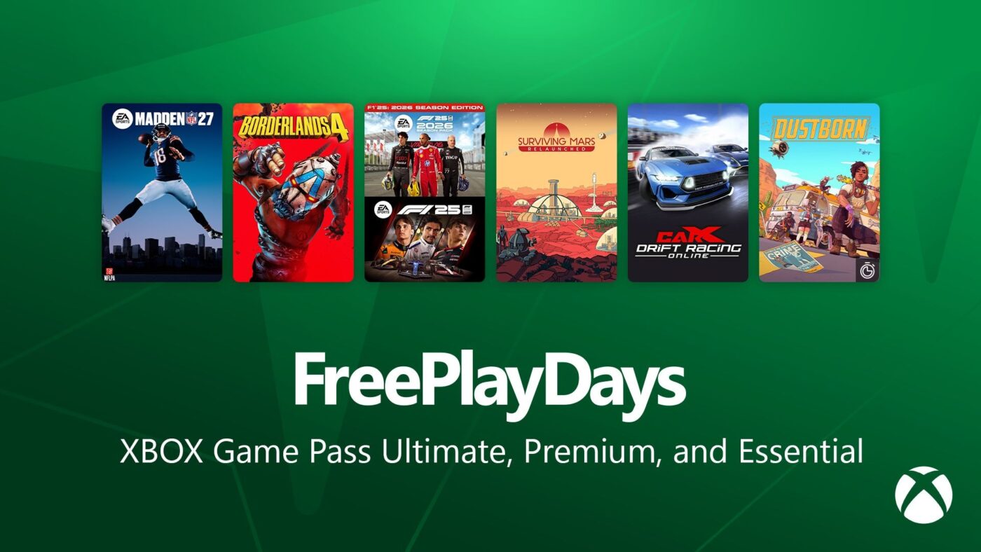 Free Play Days: Borderlands 4, F1 25 e Madden grátis no Xbox neste fim de semana